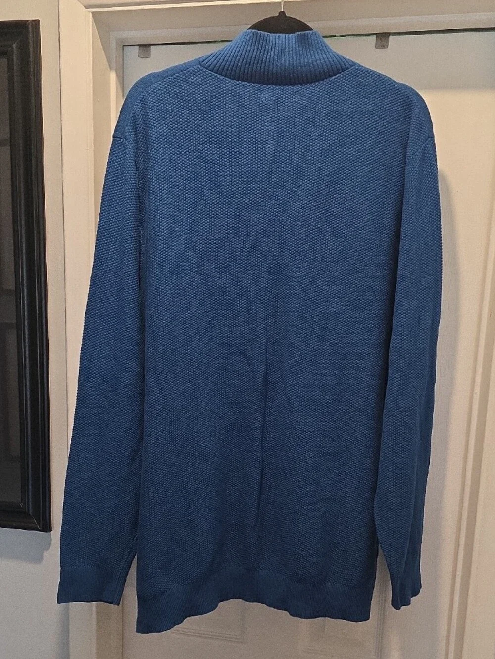 Alfani Men's Royal Blue Half-Zip Textured Sweater